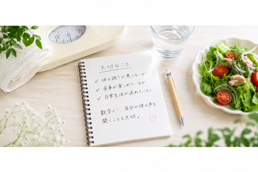 痩せていても病気でないこともあるという意味の写真